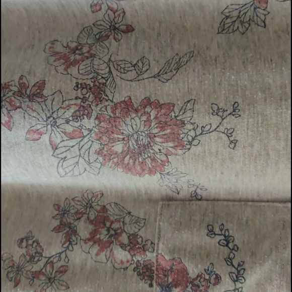 Lularoe Grey w/ pink flowers T-shirt dress - Picture 2 of 3